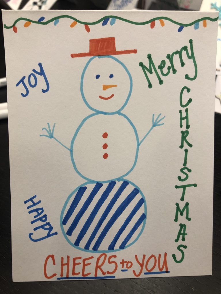 Luminary community crafts holiday cards for Cool Kids Campaign